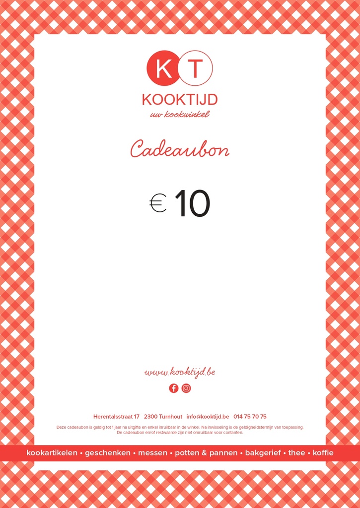 Cadeaubon 10 EURO