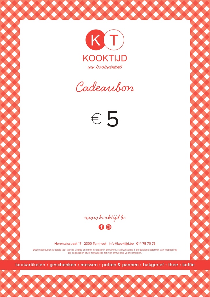 Cadeaubon 5 EURO