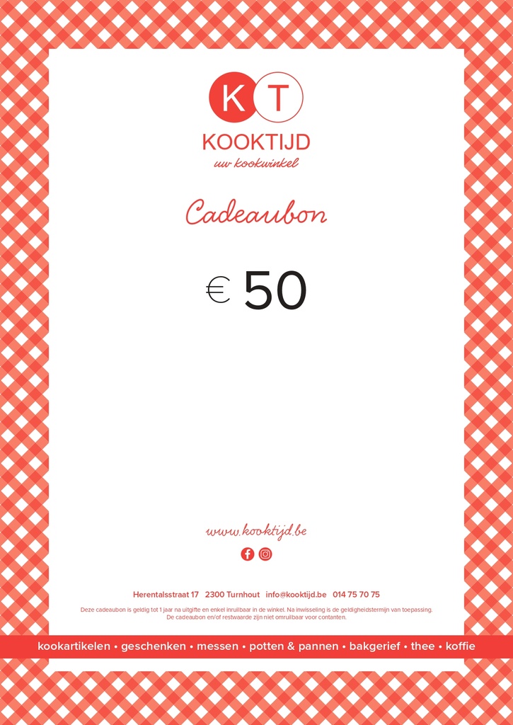 Cadeaubon 50 EURO